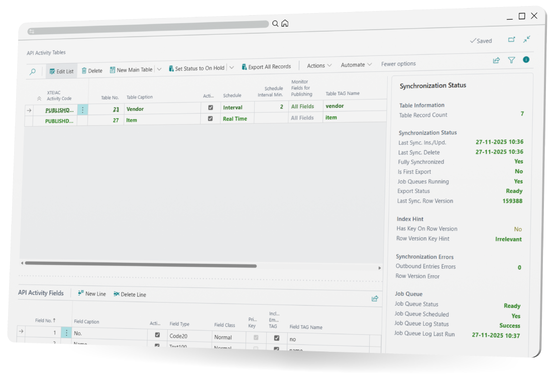 Business Central Integration Accelerator mockup