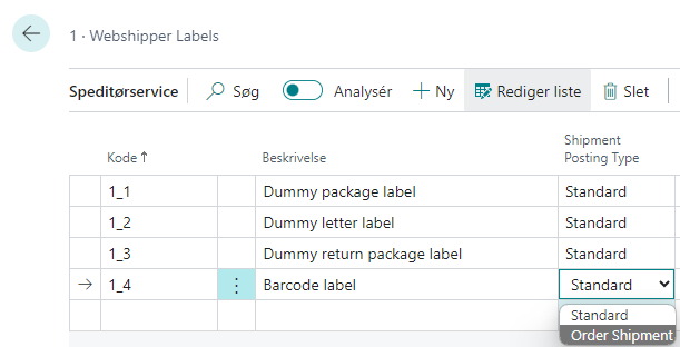 nShift Webshipper feature update